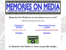 Tablet Screenshot of memoriesonmedia.net